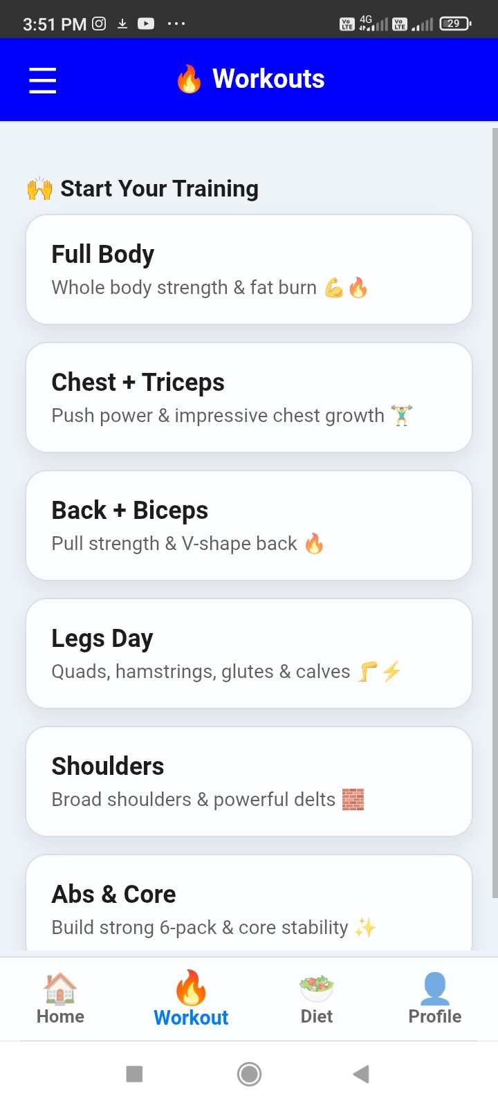 Free Version Workouts