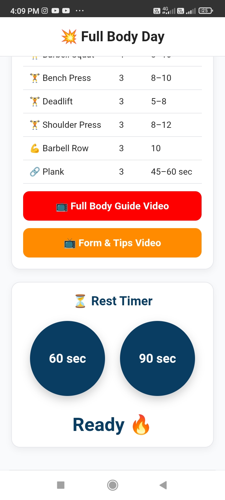 Plan & Rest Timer